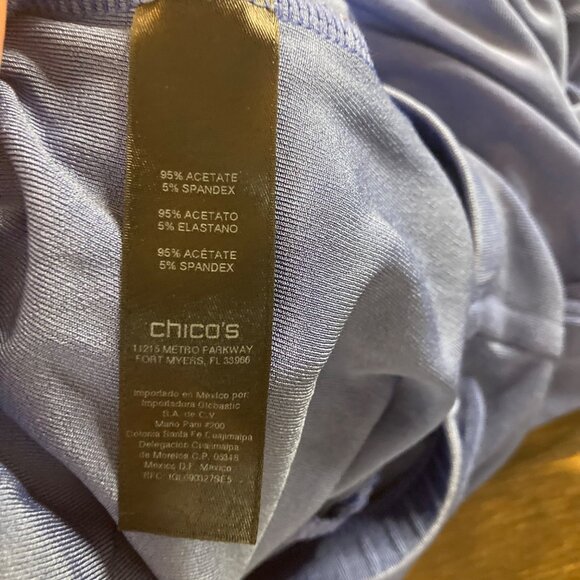 Womens Travelers by Chicos Pants Blue L Slinky Feel Acetate Spandex - Picture 8 of 9